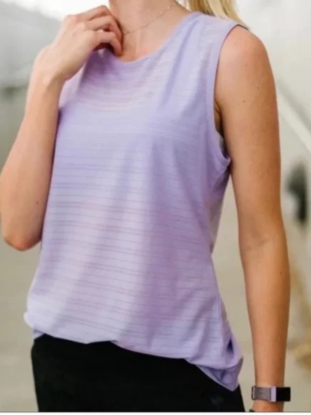 Zyia wActive Lavender Luxe Muscle Tank Size M | Sleeveless Workout Top